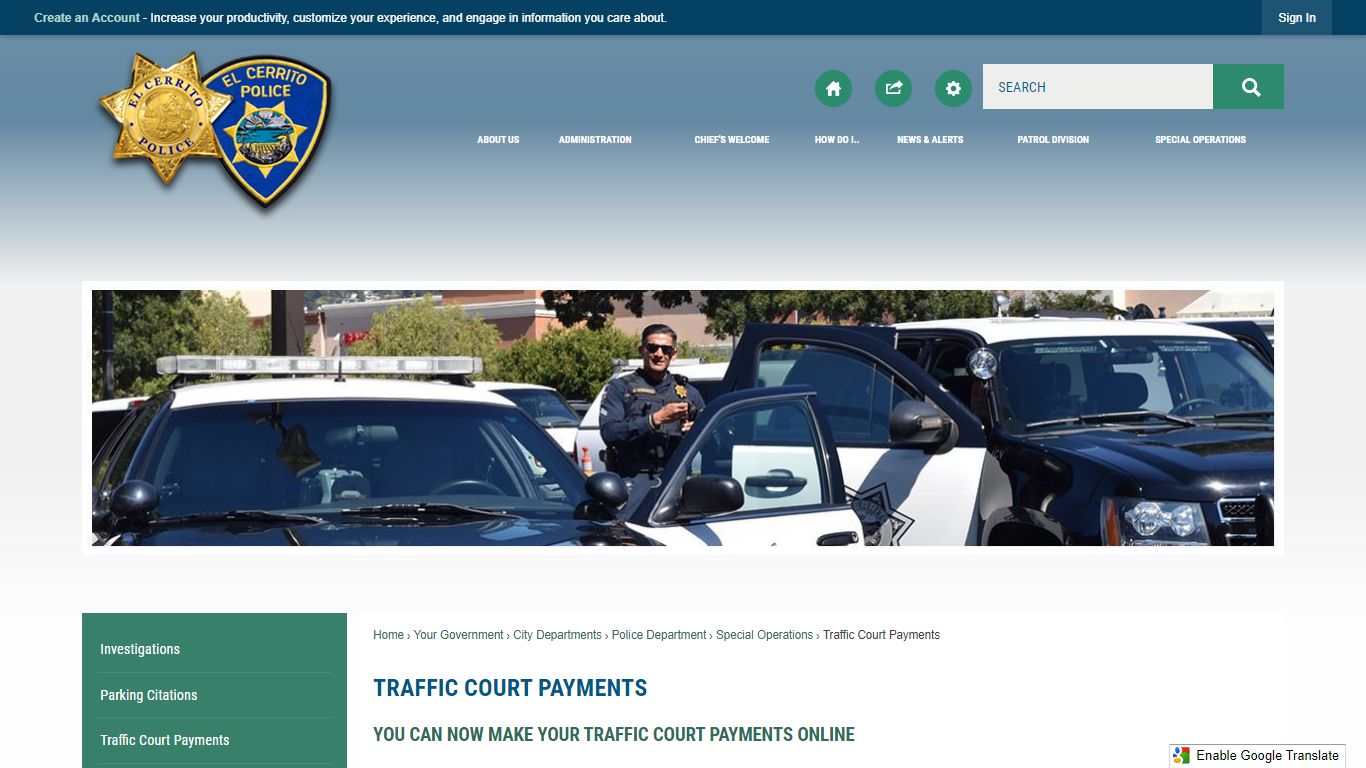 Traffic Court Payments | El Cerrito, CA - Official Website